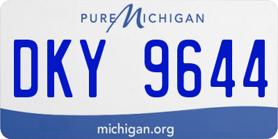 MI license plate DKY9644