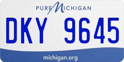 MI license plate DKY9645