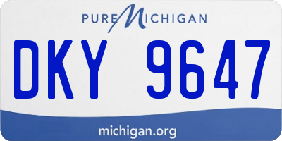 MI license plate DKY9647