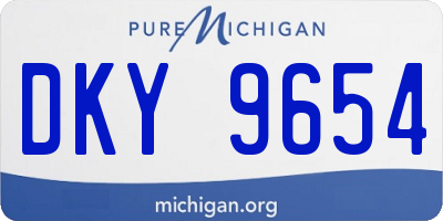 MI license plate DKY9654