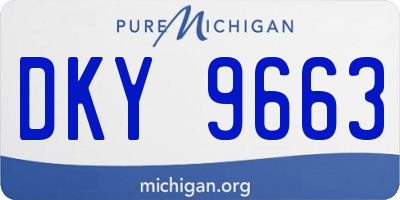 MI license plate DKY9663