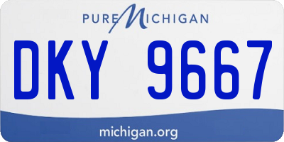 MI license plate DKY9667