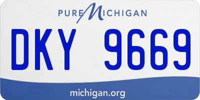 MI license plate DKY9669