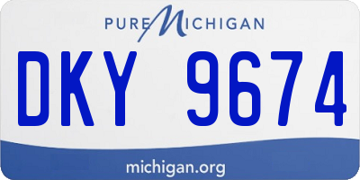 MI license plate DKY9674