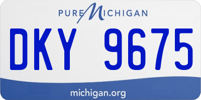 MI license plate DKY9675