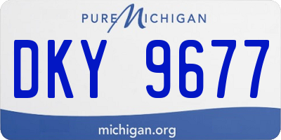 MI license plate DKY9677