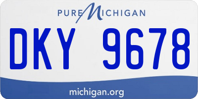 MI license plate DKY9678
