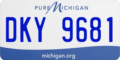 MI license plate DKY9681