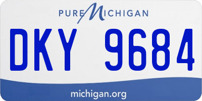 MI license plate DKY9684