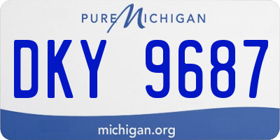 MI license plate DKY9687