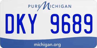 MI license plate DKY9689