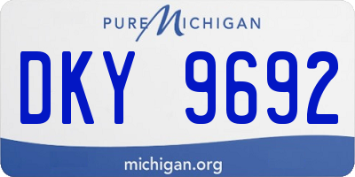 MI license plate DKY9692