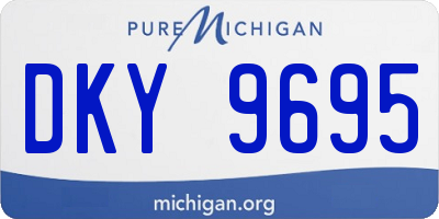 MI license plate DKY9695