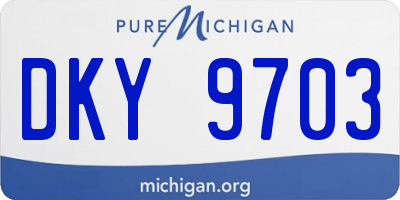 MI license plate DKY9703