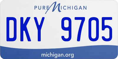 MI license plate DKY9705