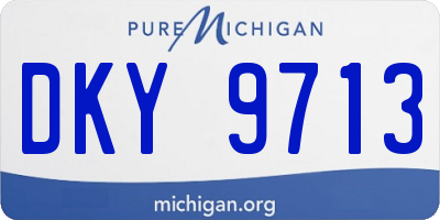 MI license plate DKY9713