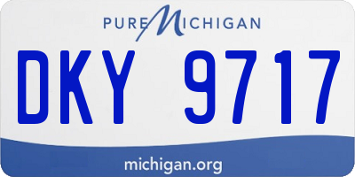 MI license plate DKY9717