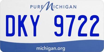 MI license plate DKY9722