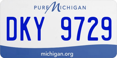 MI license plate DKY9729