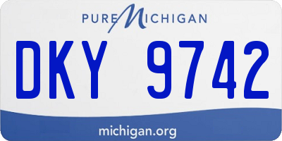 MI license plate DKY9742