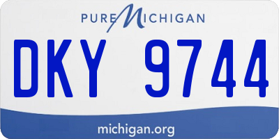 MI license plate DKY9744