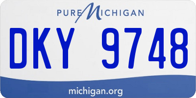MI license plate DKY9748