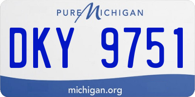 MI license plate DKY9751