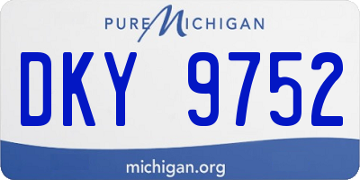 MI license plate DKY9752