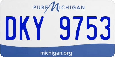 MI license plate DKY9753