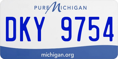 MI license plate DKY9754