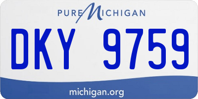 MI license plate DKY9759