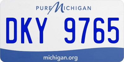 MI license plate DKY9765