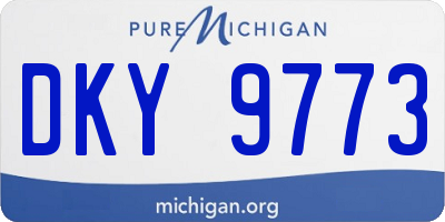 MI license plate DKY9773