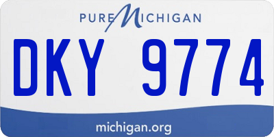 MI license plate DKY9774