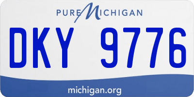 MI license plate DKY9776