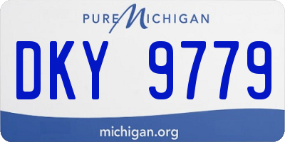 MI license plate DKY9779
