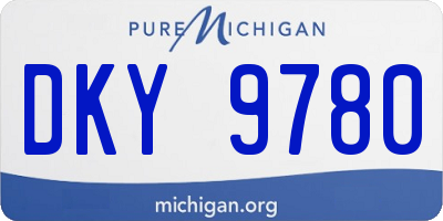 MI license plate DKY9780