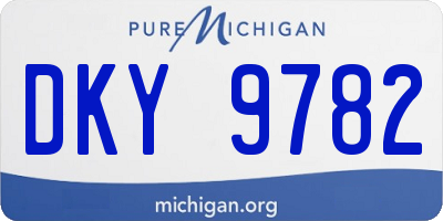MI license plate DKY9782