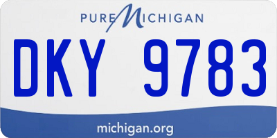 MI license plate DKY9783