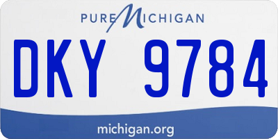 MI license plate DKY9784