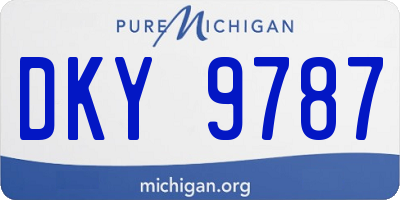 MI license plate DKY9787