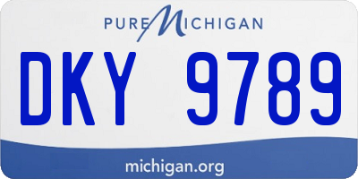 MI license plate DKY9789
