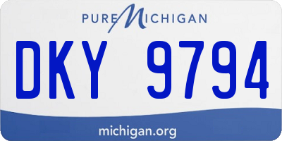MI license plate DKY9794
