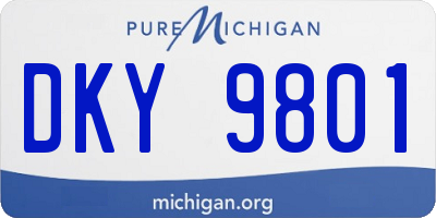 MI license plate DKY9801
