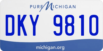 MI license plate DKY9810