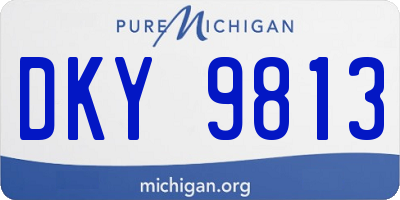 MI license plate DKY9813