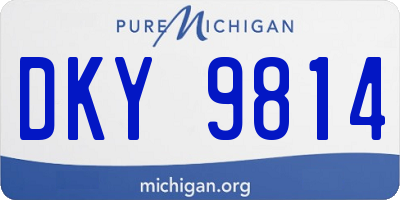 MI license plate DKY9814