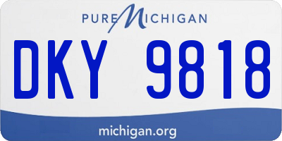 MI license plate DKY9818