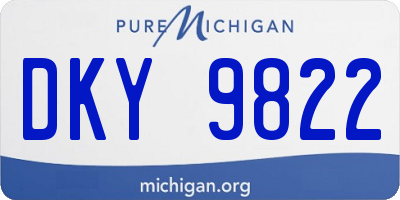 MI license plate DKY9822
