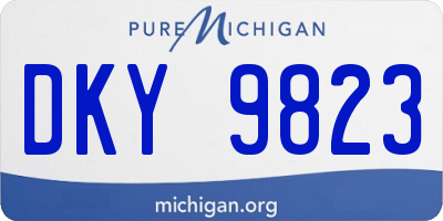 MI license plate DKY9823